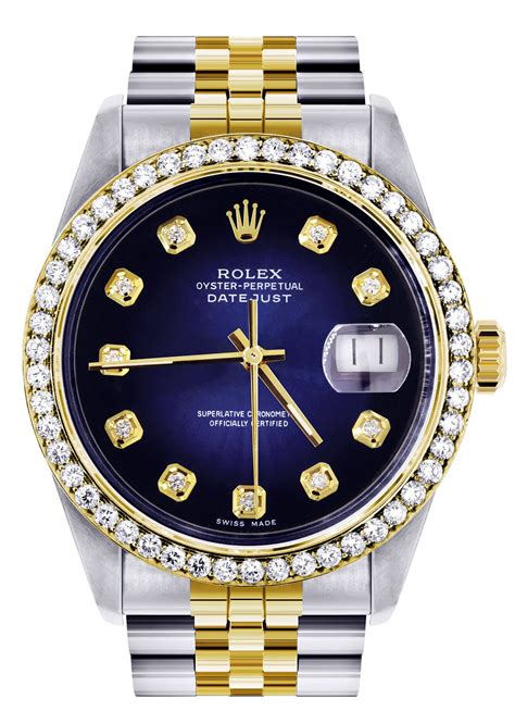 diamond rolex watch for men|used men's rolex with diamonds.